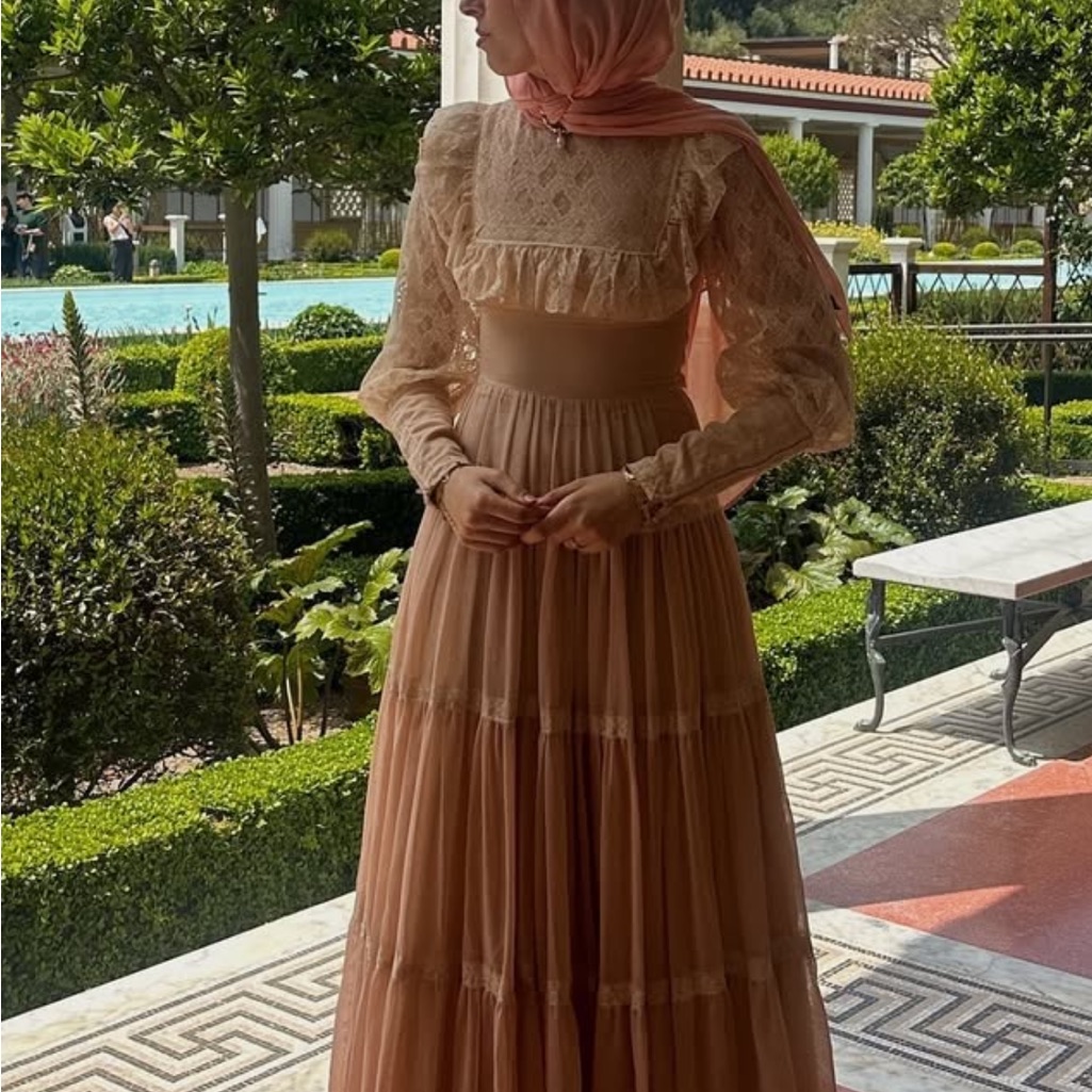 Authentic 1970s Gunne Sax Gold Label Prairie Dress Summer Glamour